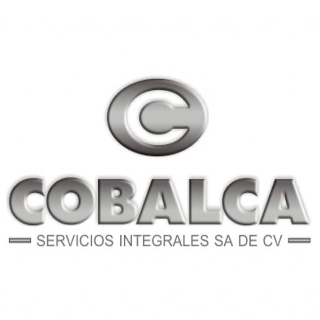 Logotipo de COBALCA con un diseño metálico profesional, destacando su experiencia en servicios integrales.